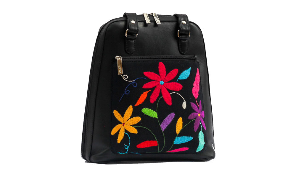 Bolso Artesanal Backpack Colibrí Tenango