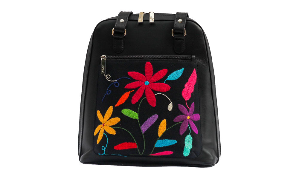 Bolso Artesanal Backpack Colibrí Tenango